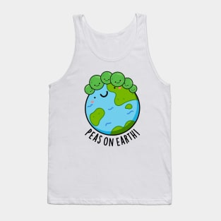 Peas On Earth Cute Veggie Peace Pun Tank Top